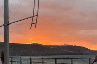 Sonnenuntergang Am Las Canteras Strand