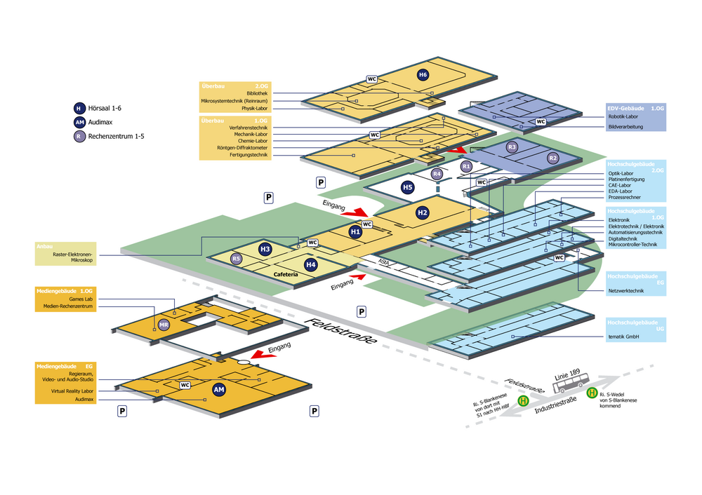 FH Wedel - Gebäudeplan